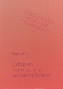 En bog om fremmedsprog og dialekt på scenen