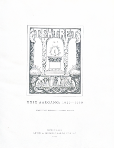 Teatret 1929-1930