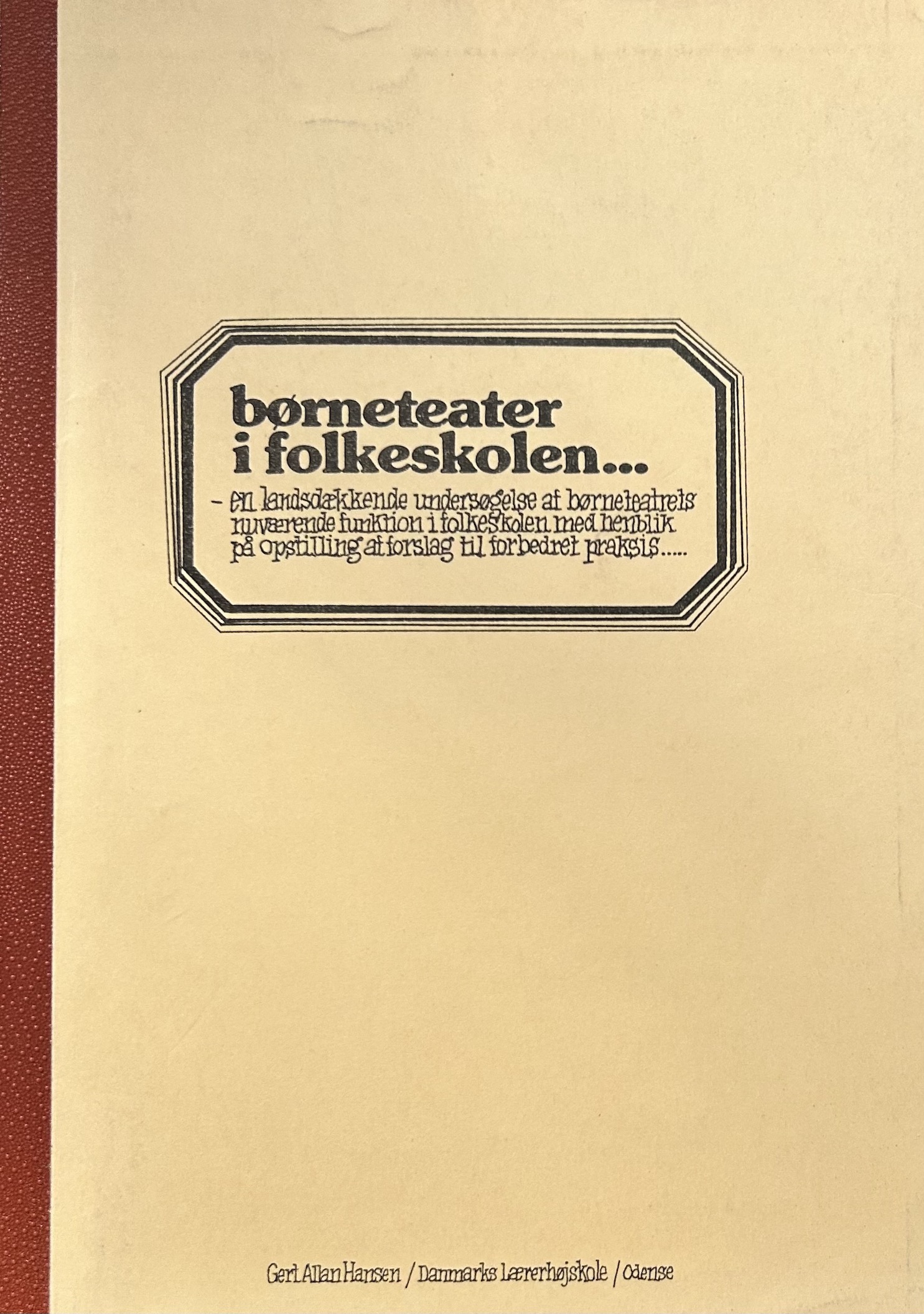 Børneteater i folkeskolen…