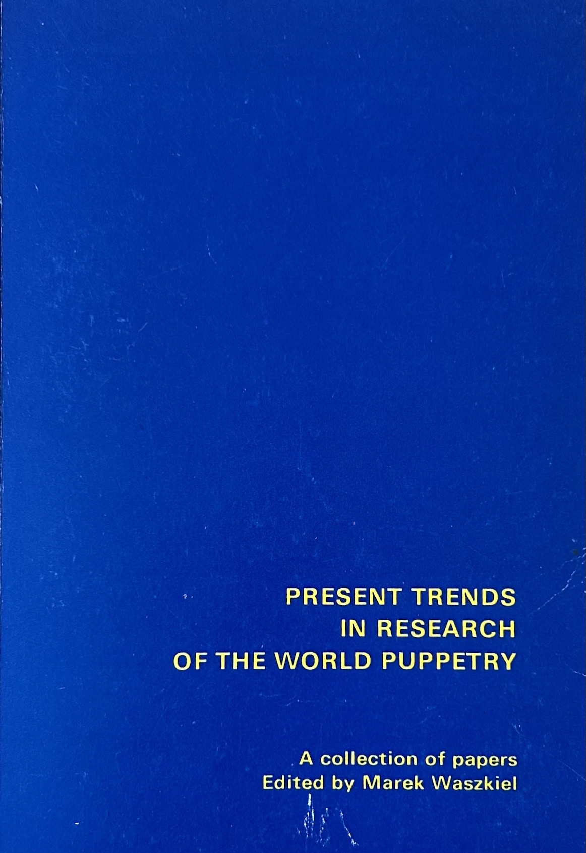 Present trends in research of the world puppetry